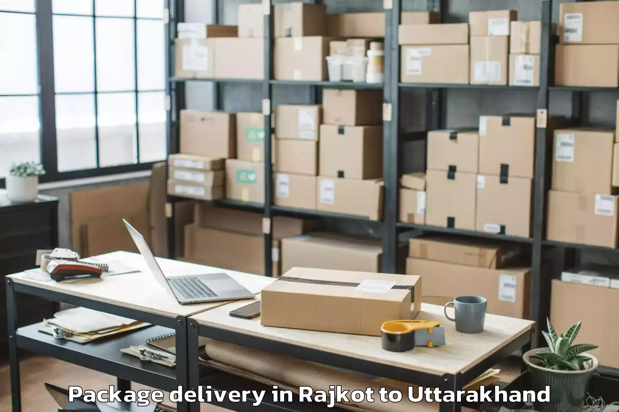 Rajkot to Graphic Era University Dehradu Package Delivery Booking